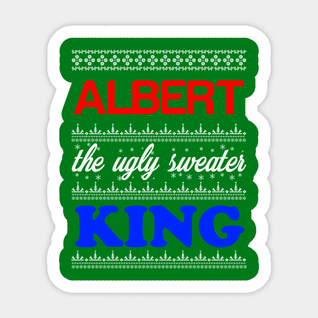 ALBERT the Ugly Sweater King> Happy Holidays Sticker by CoolApparelShop